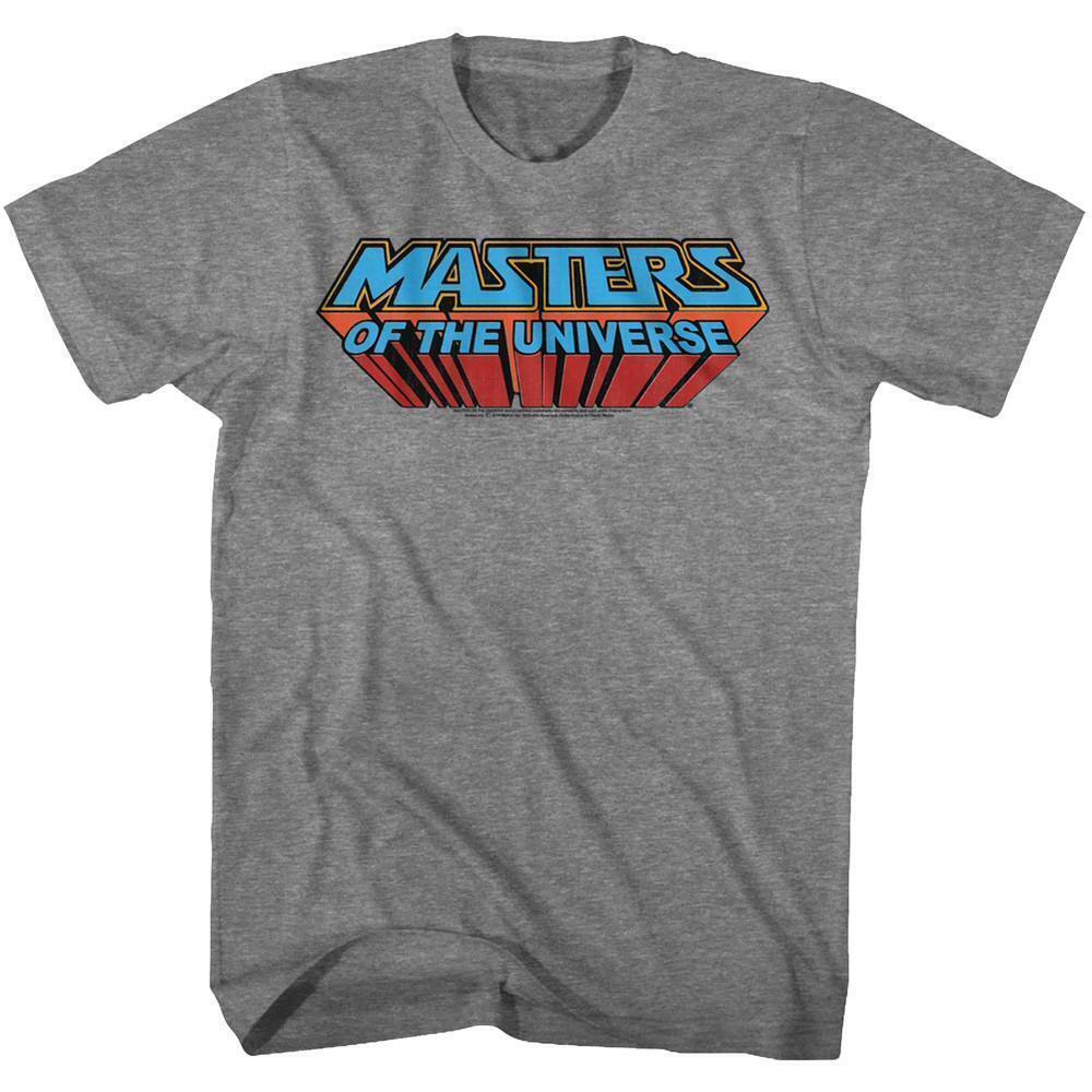 Masters Of The Universe Logo Retro Graphite Heather T Shirt